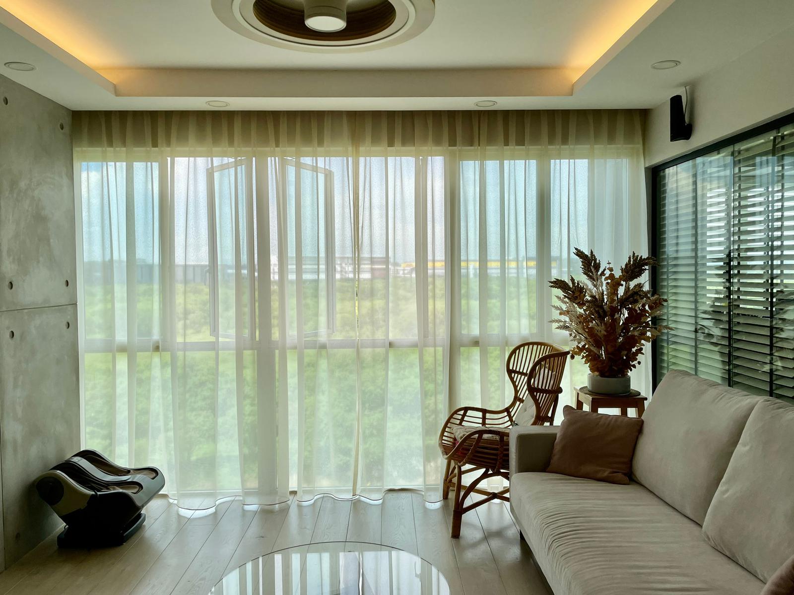 DTshades curtains in a bright living room